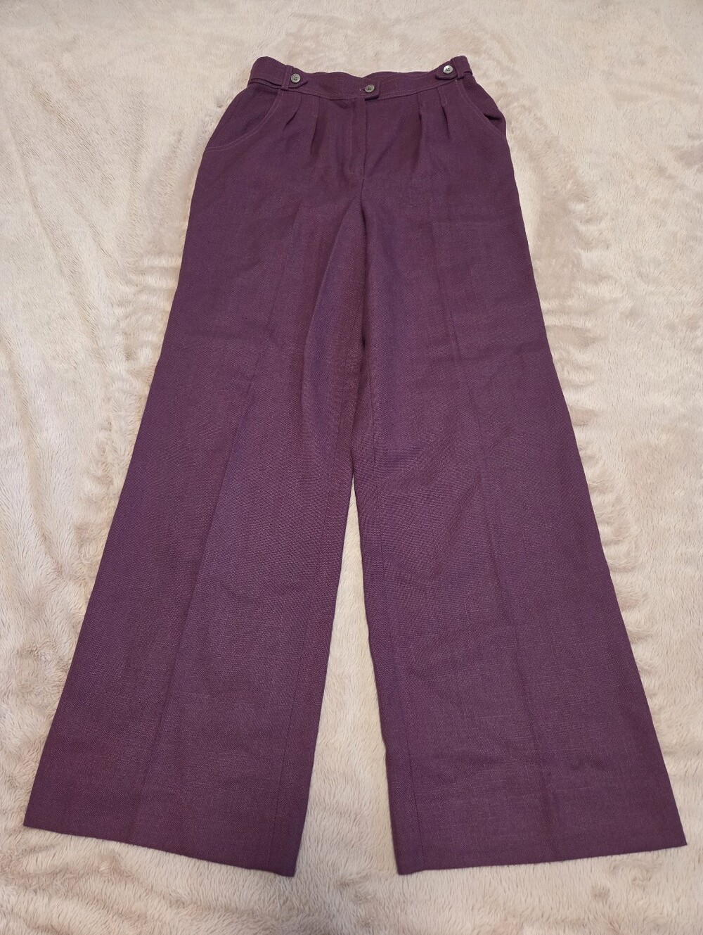 Vintage Jones New York Purple High Waisted Wide Leg Trousers